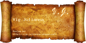 Vig Julianna névjegykártya